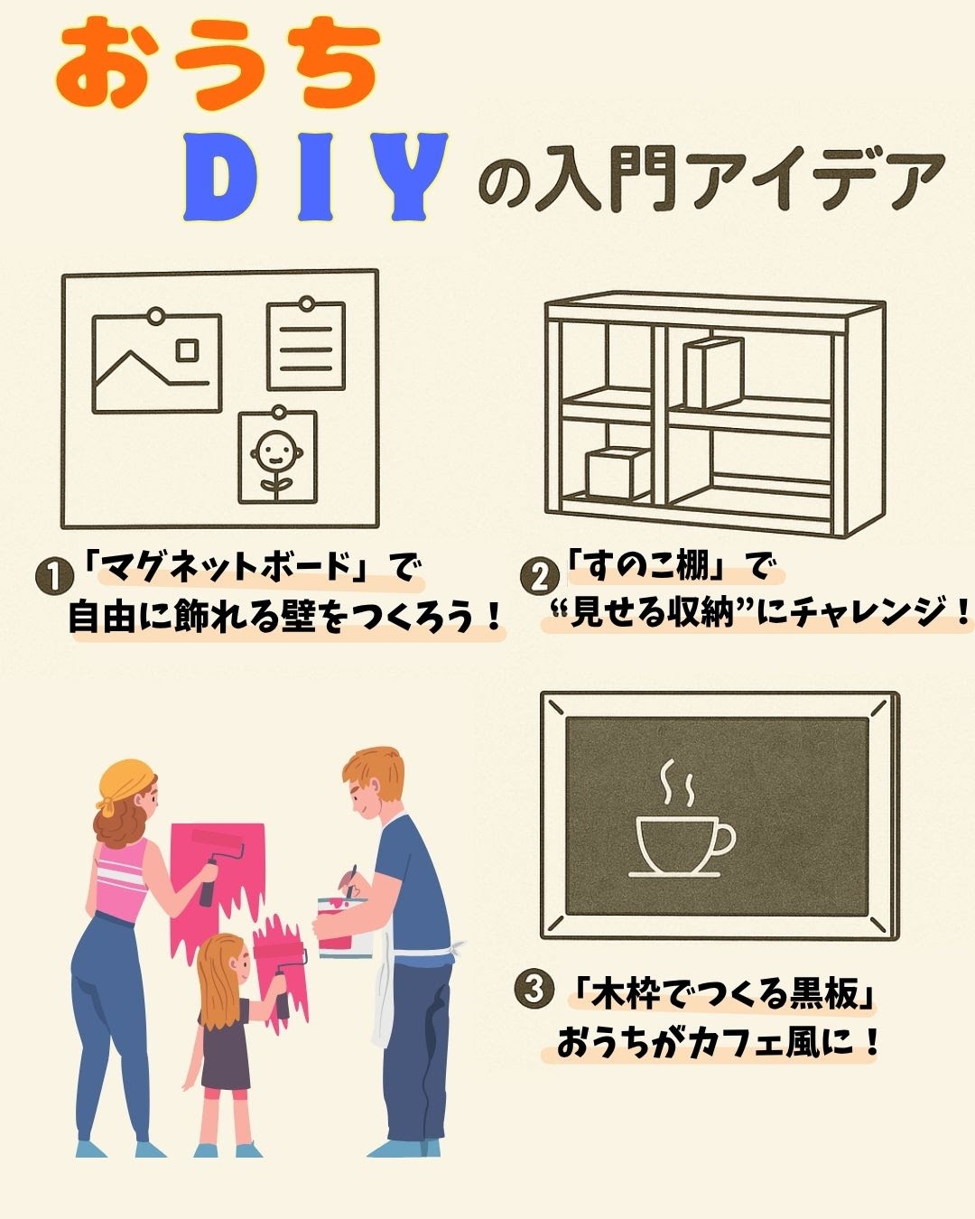 おうちDIY」の入門アイデア